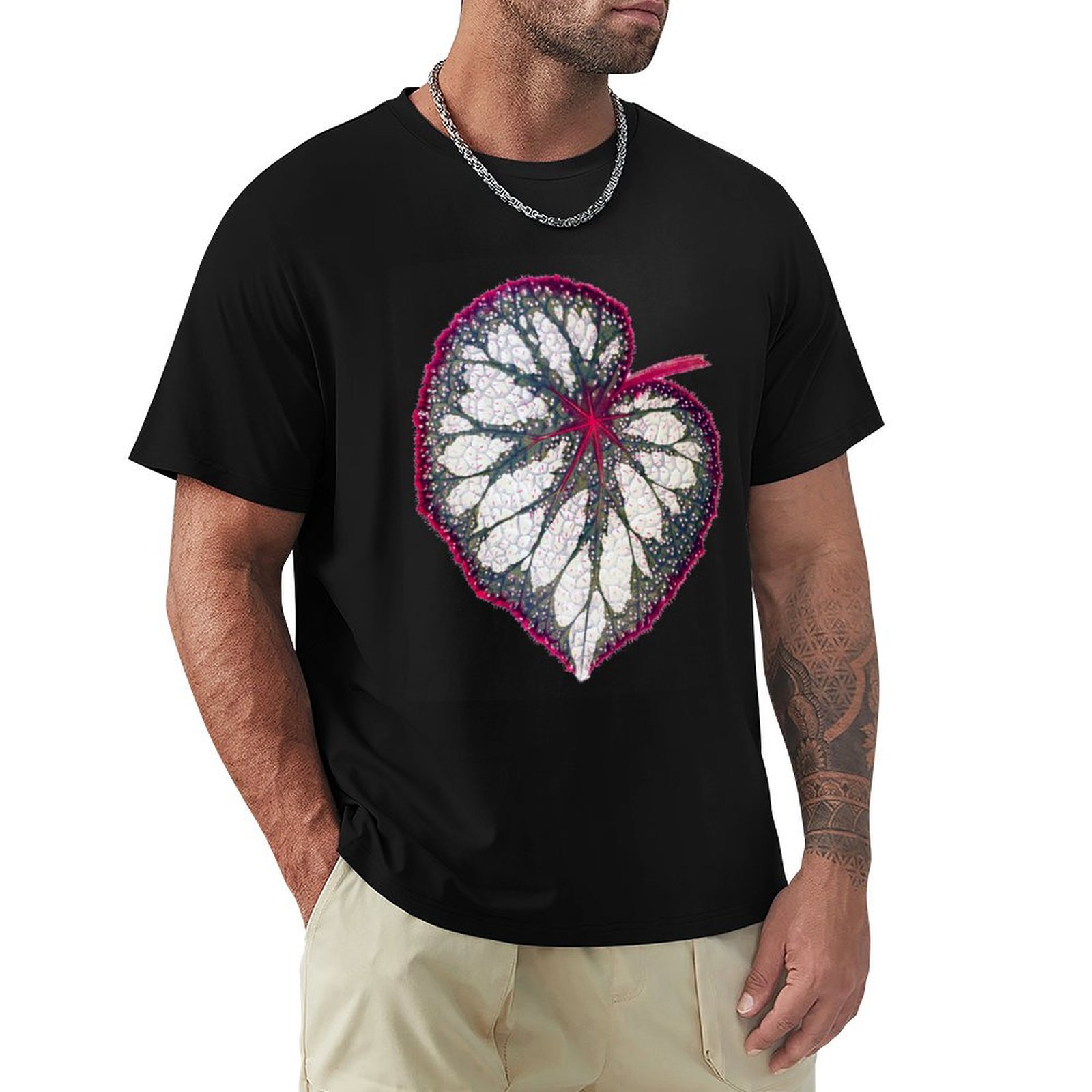 Begonia Rex - Begonia rex T-Shirt Weiches Stretch-Kurzarm-Oberteil