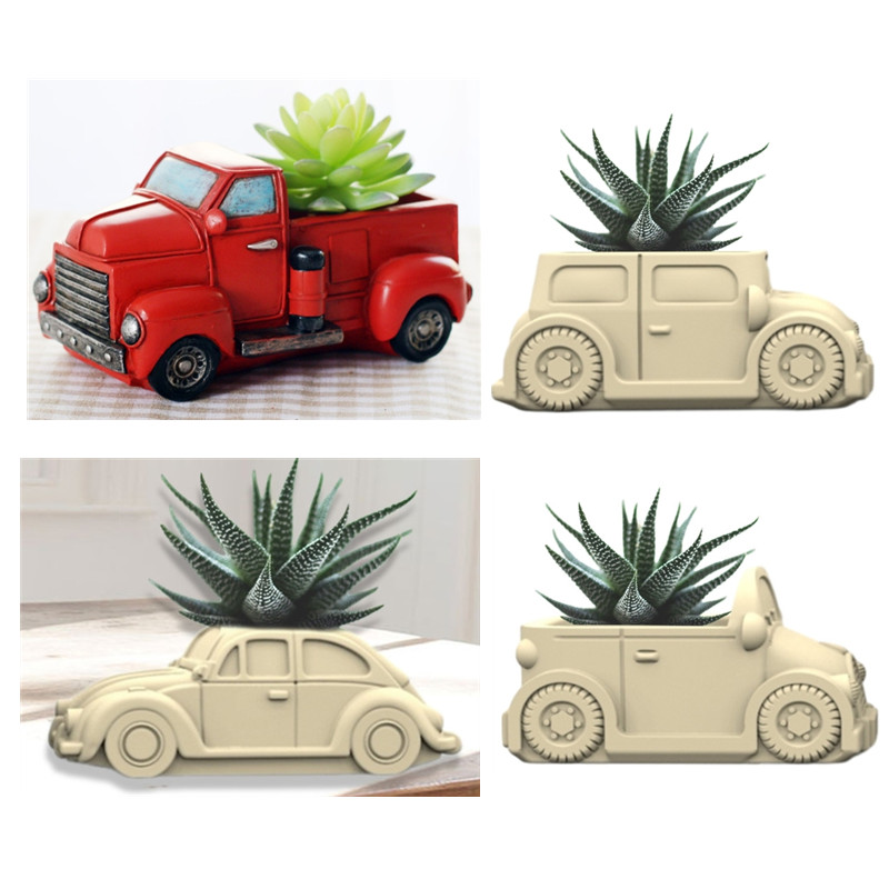Echeveria Succulent - 3d Auto saftige Pflanze Blumentopf Harz