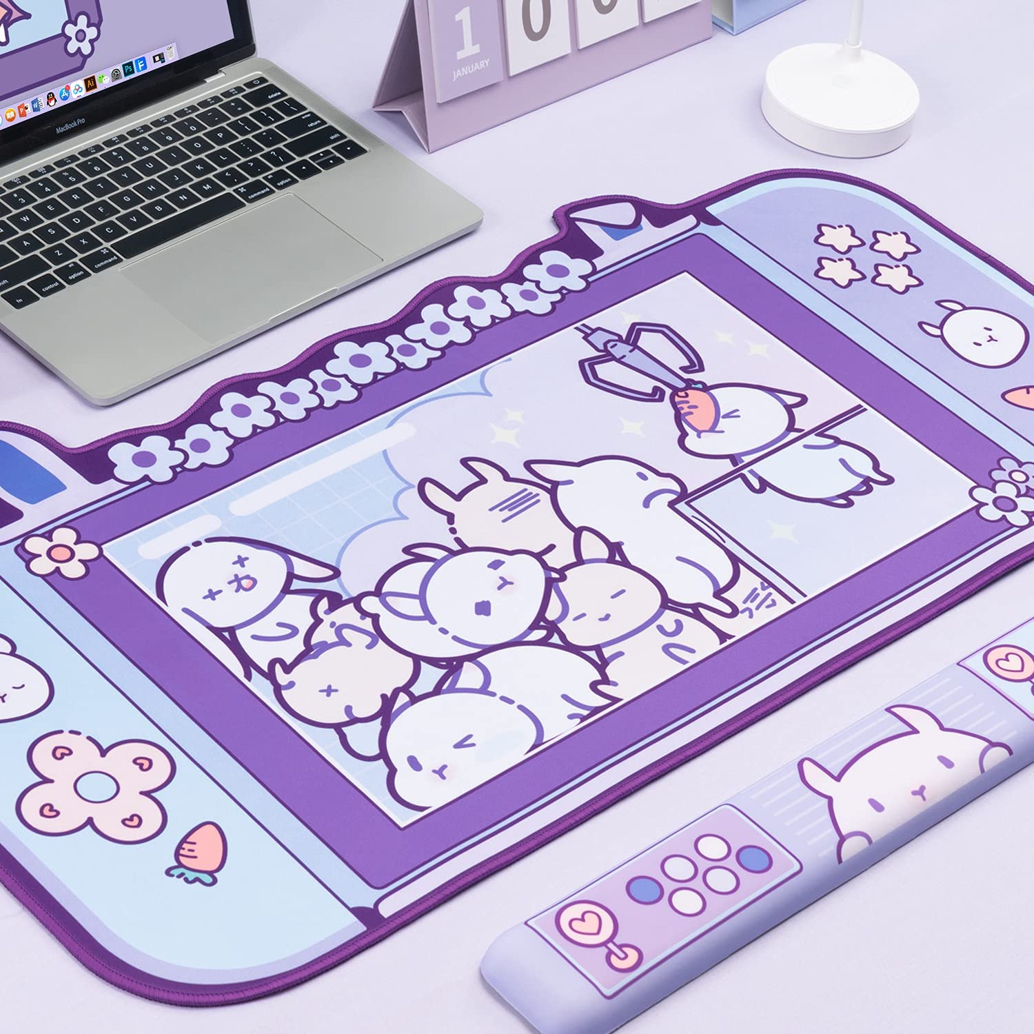 Großes Kawaii-Gaming-Mauspad,  – Tradescantia Purple Bewertung und Preis